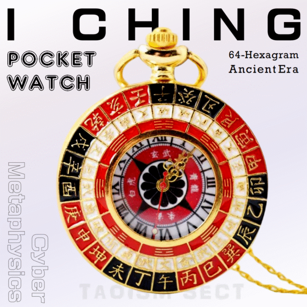 [Retro pocket watch] 8 trigrams of the I Ching metaphysical pendant; Brass Heavenly Stems and Earthly Branches amulet necklace accessory