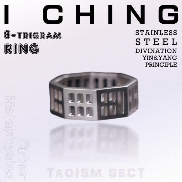 [8-Trigram Ring] Stainless steel decoration; BaGua Cultivation ring; gift for fellow taoist girl