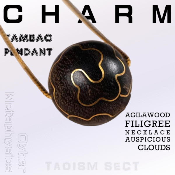 [Agarwood Cloud Pendant] Tambac FILIGREE NECKLACE；AUSPICIOUS CLOUDS pattern pendant；girl's decoration