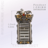 [6-Yao Divination Pendant]National trend ethnic style pendant; Brass plated with silver pendant; Retro engraved rotating I-Ching 64 hexagrams necklace